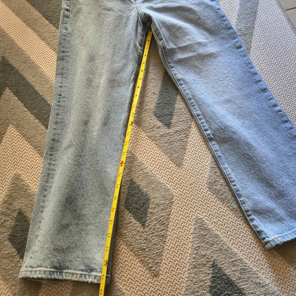 Levi’s Ribcage Crop Boot jeans 28 Light Blue Buttonfly Spring 90s Summer EUC - Picture 12 of 16